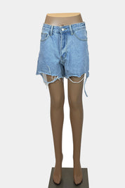 SHEIN Light Blue Denim Shorts