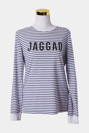 JAGGAD Navy Stripe Long Sleeve T Shirt
