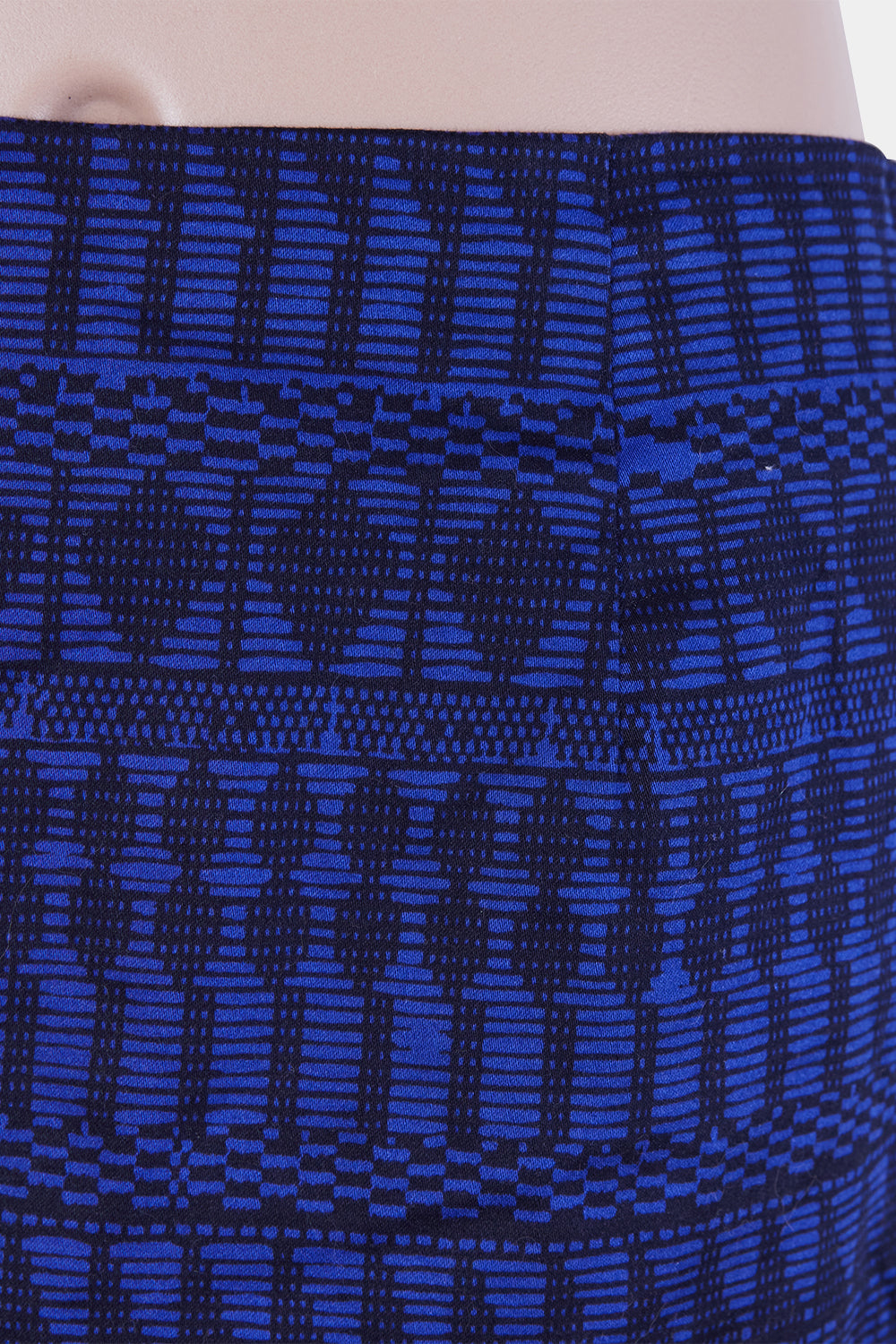 SABA Blue and Black Printed Pencil Skirt