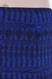 SABA Blue and Black Printed Pencil Skirt