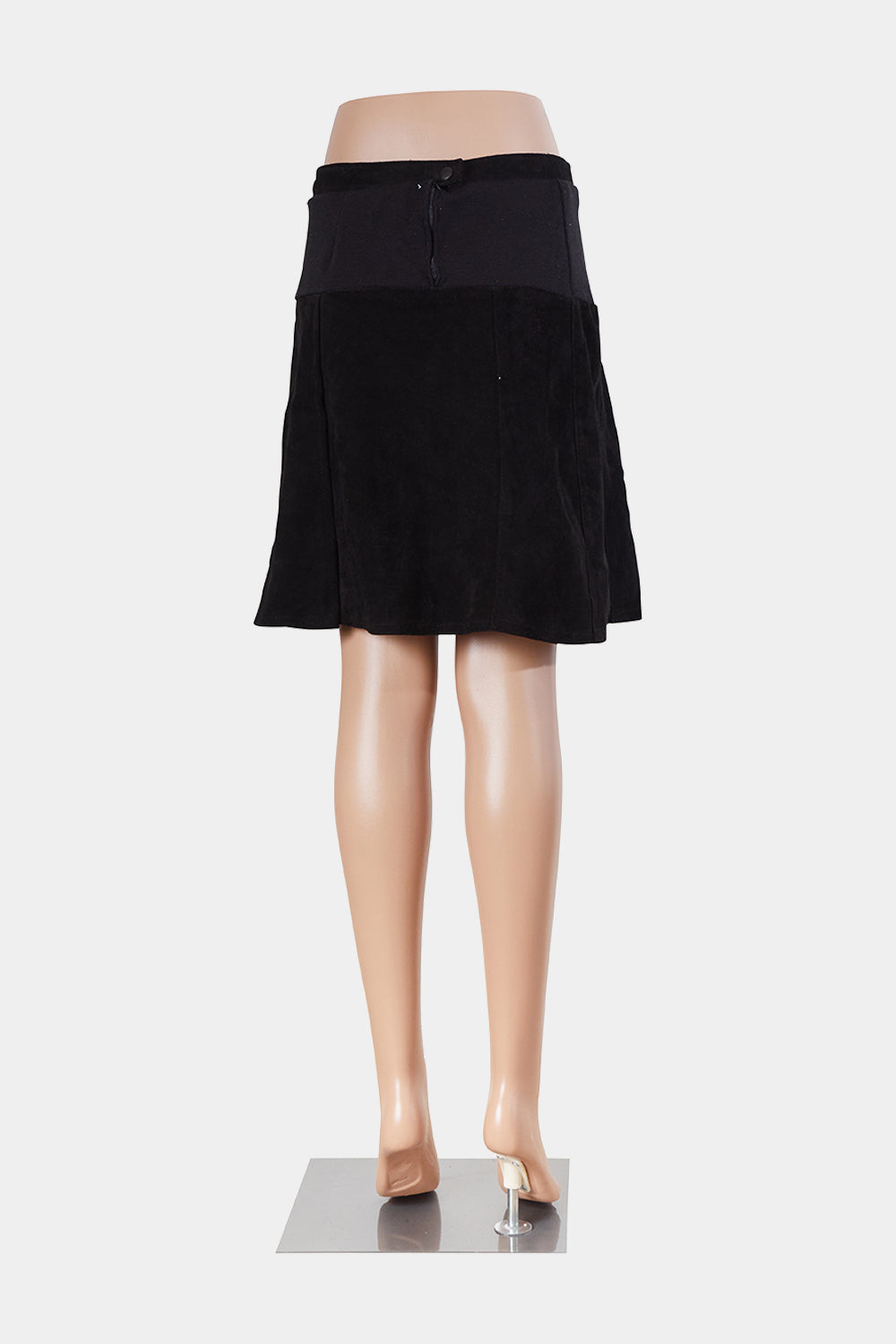 Brand Uknown Black Suede A Line Skirt