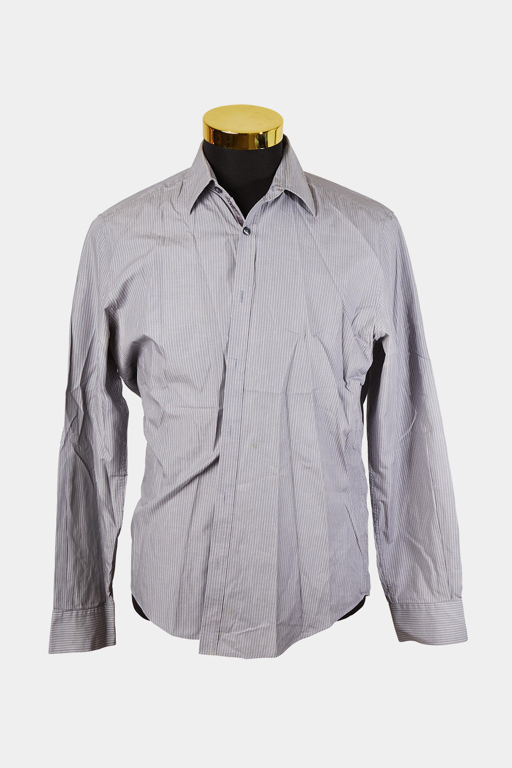 MARCS Grey and White Pinstripe Button Down Shirt