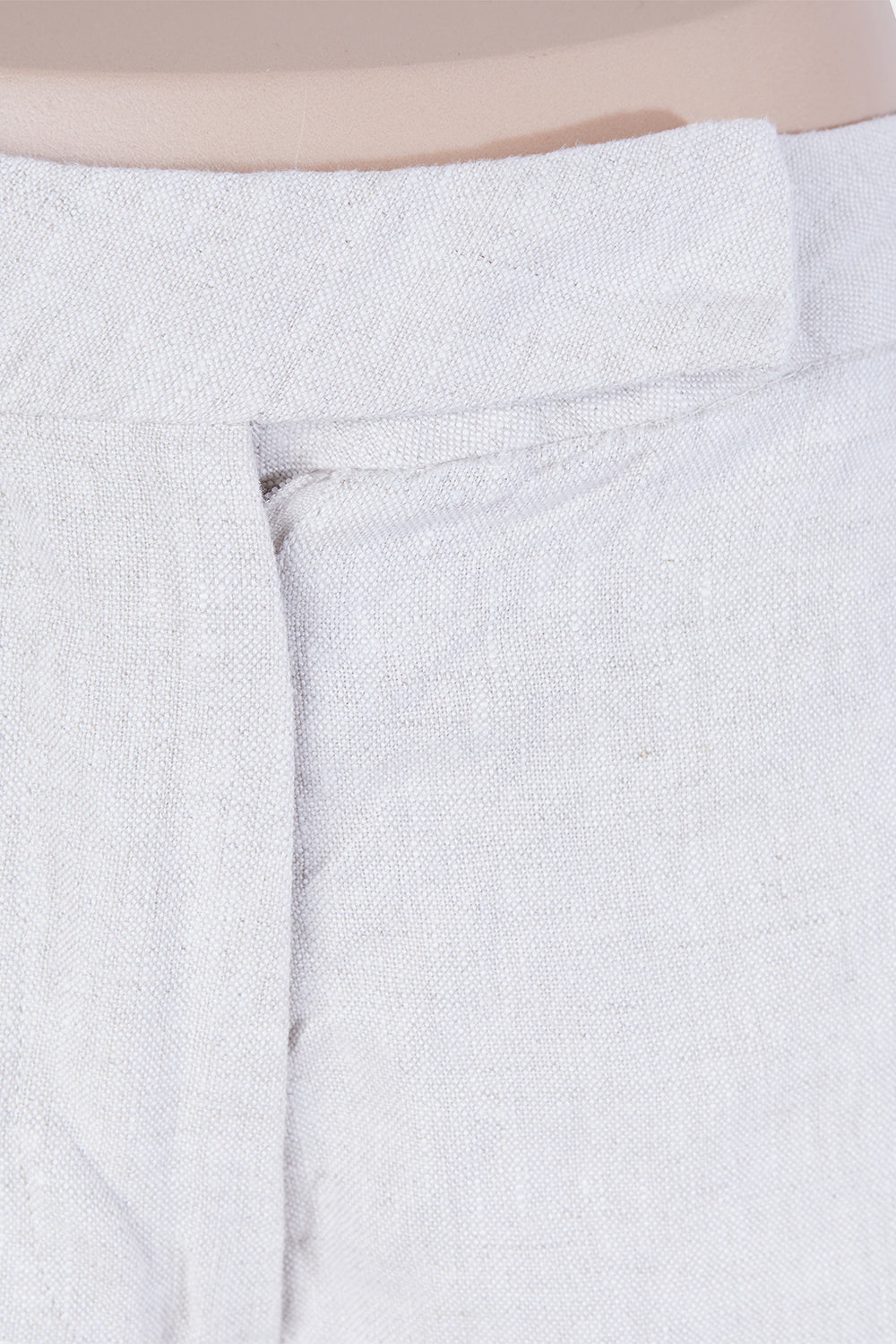 Assembly Label Beige Linen High Waisted Shorts
