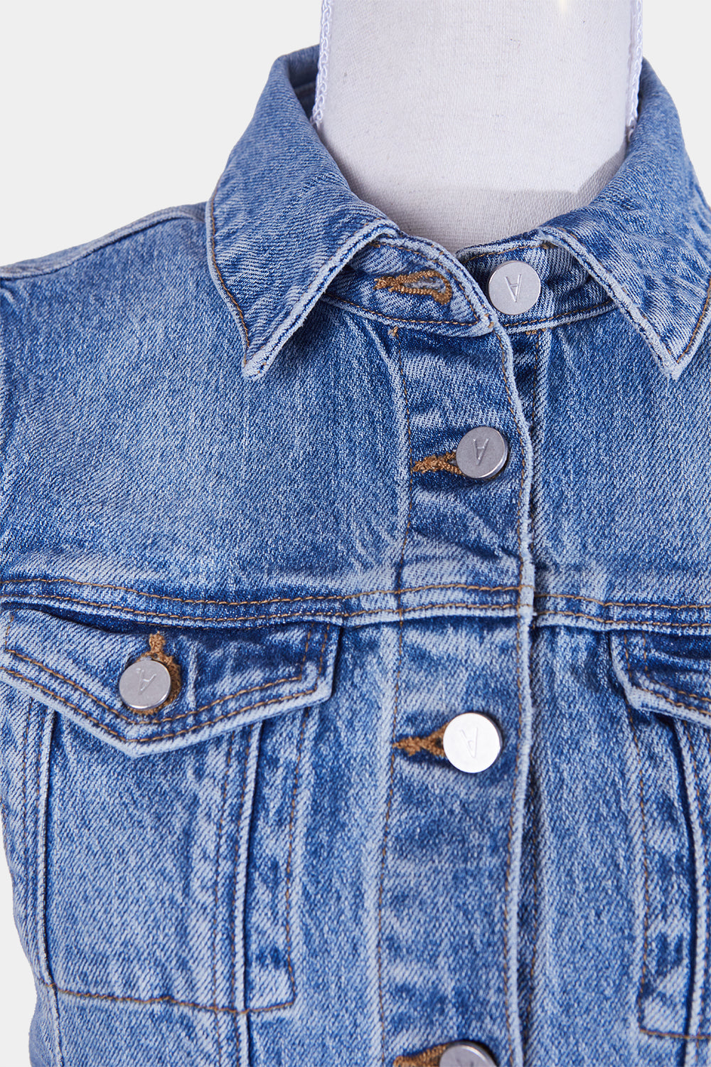 Abrand Jeans Blue Denim Button Down Dress