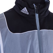 ADIDAS Black, Pale Blue High Neck Zip Up Track Top