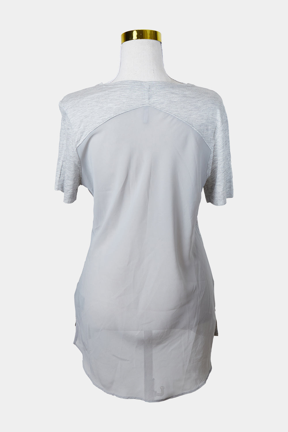 Karen Millen Grey Soft T Shirt with Rose Gold Print