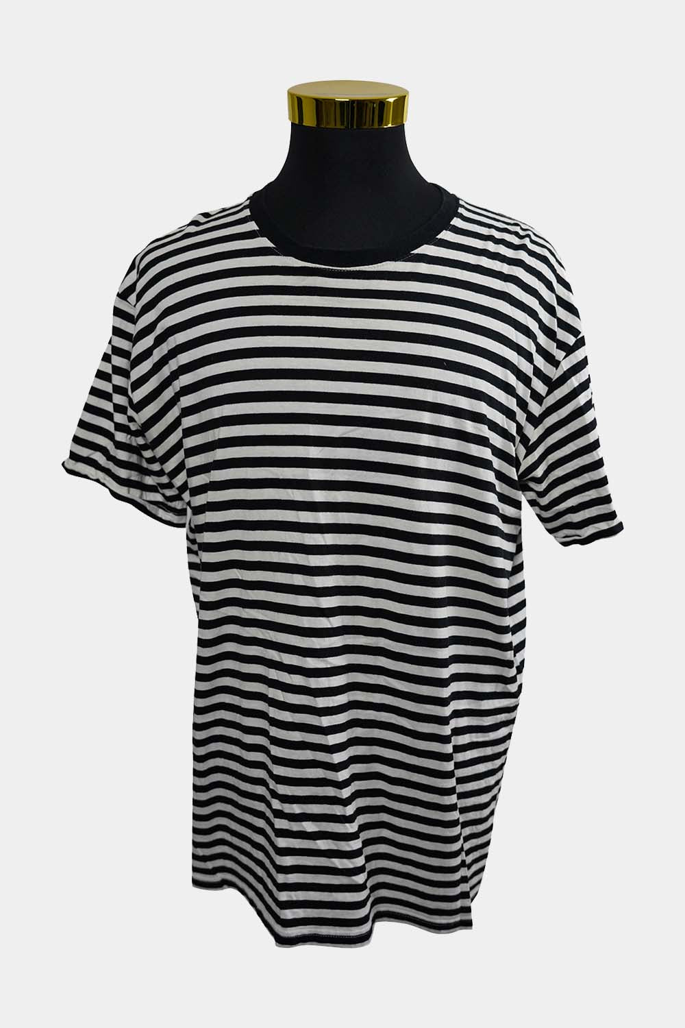 As Colour Black White  Striped T-shirt