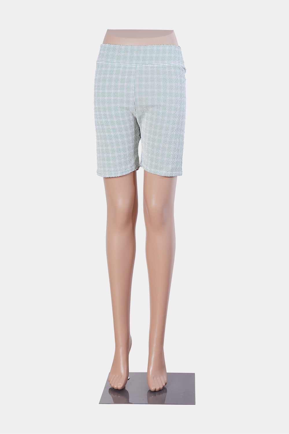 THRILLS Green and White Pattern Bike Shorts