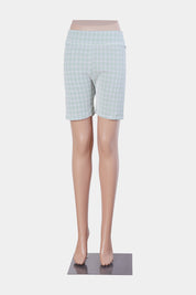 THRILLS Green and White Pattern Bike Shorts
