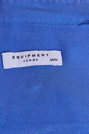 Equipment Femme Blue Silk Button Down Shirt