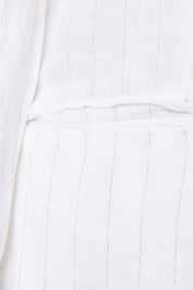 Zk Australia Off White Pin Stripe Summer Blazer