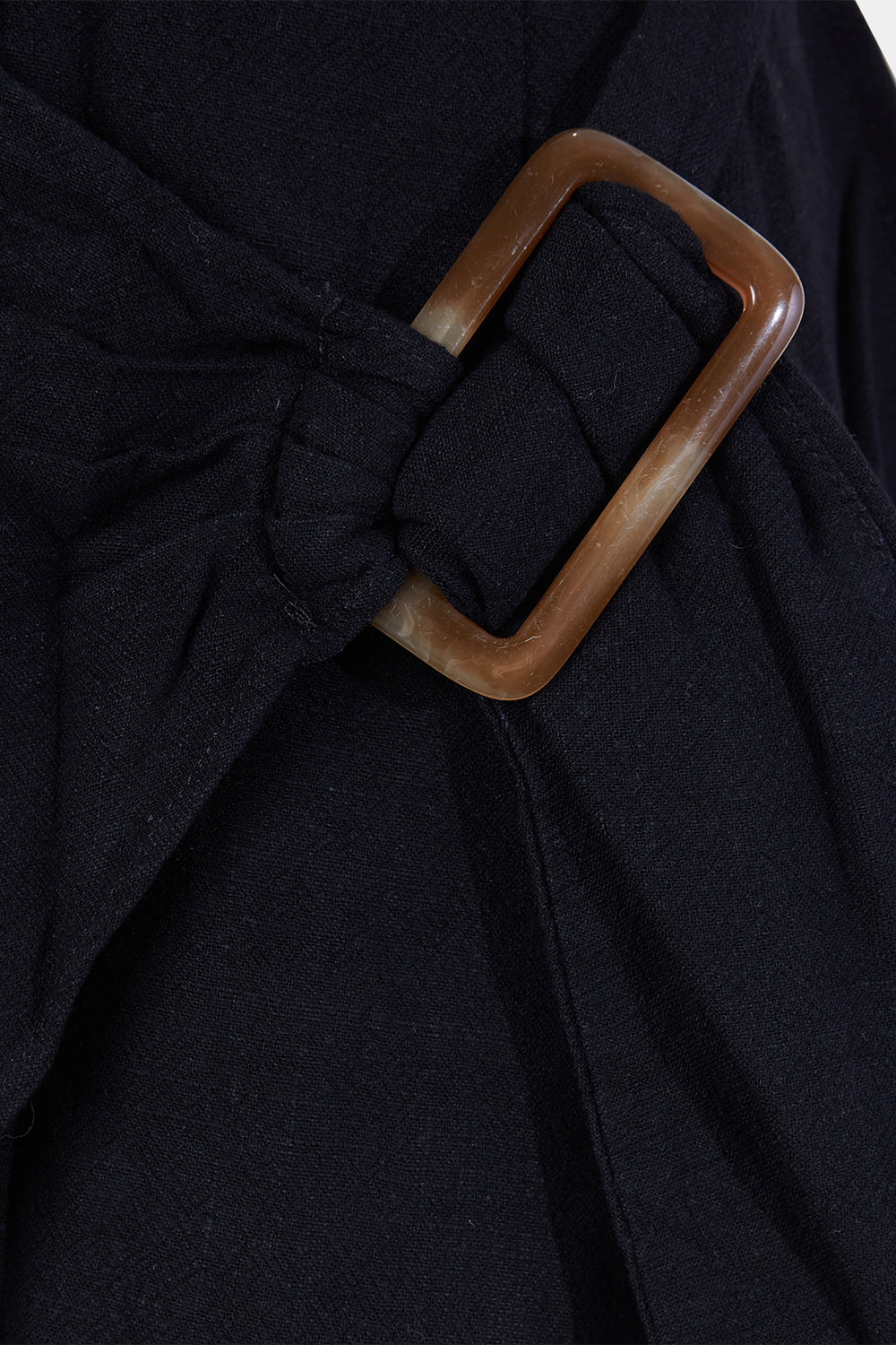 RUMOR Black Wrap Mini Skirt