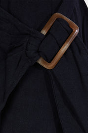 RUMOR Black Wrap Mini Skirt