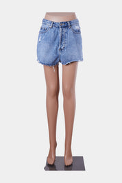GLASSONS Blue High Waisted Denim Shorts