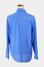Equipment Femme Blue Silk Button Down Shirt