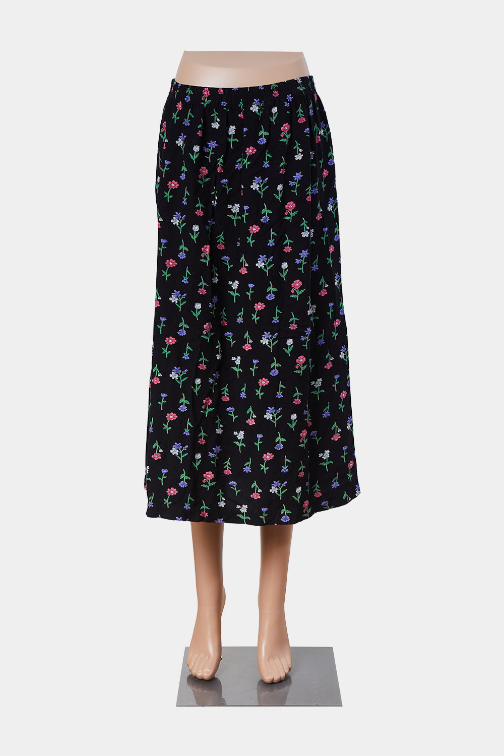 Assorted Brands Black  Floral Midi Skirt
