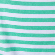 ALESSANDRA Green and White Stripe Knit Sweater