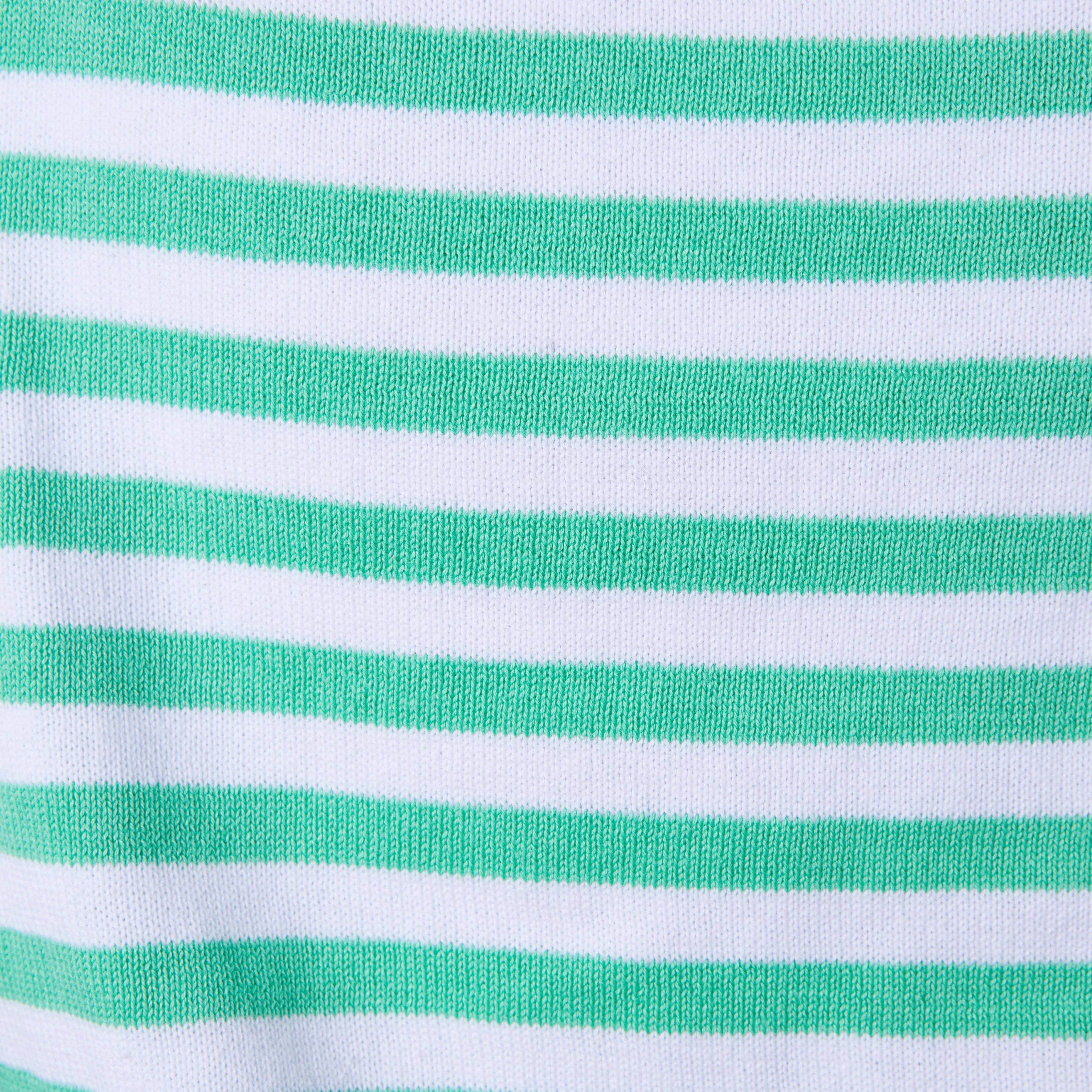 ALESSANDRA Green and White Stripe Knit Sweater