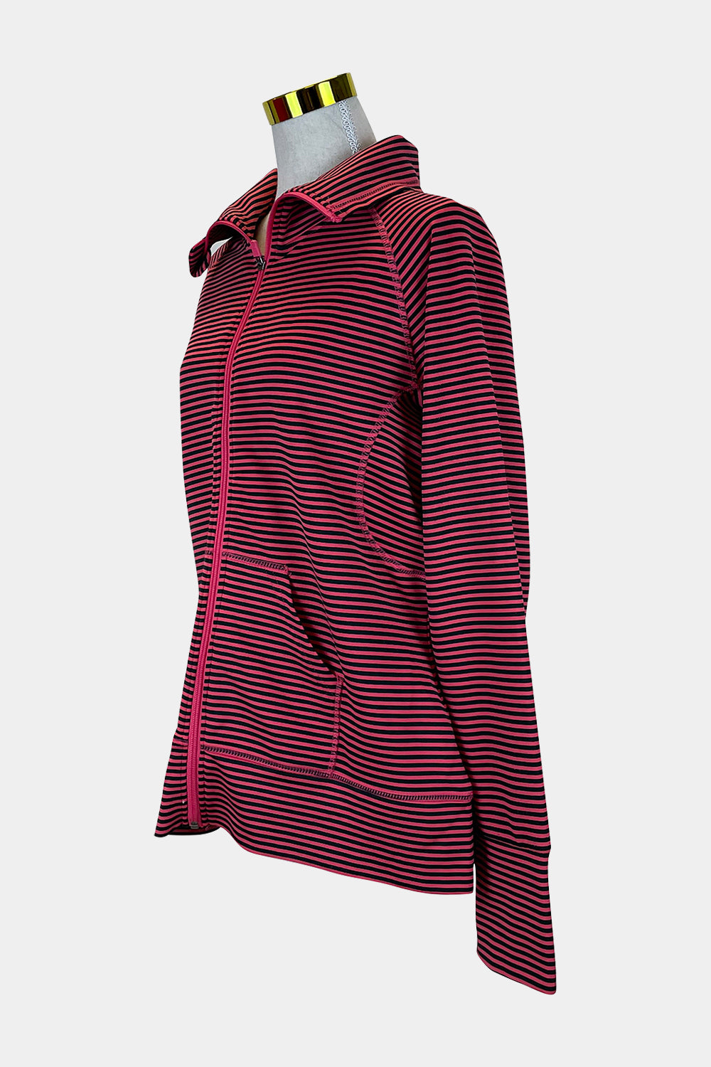 FILA Pink Black Striped Jacket