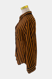 Lee Matthews Orange And Black Shirt
