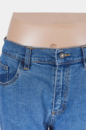Jeans And Co Blue Low Rise Relaxed Leg Jean