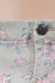 Assorted Brands Beige Floral Denim Shorts