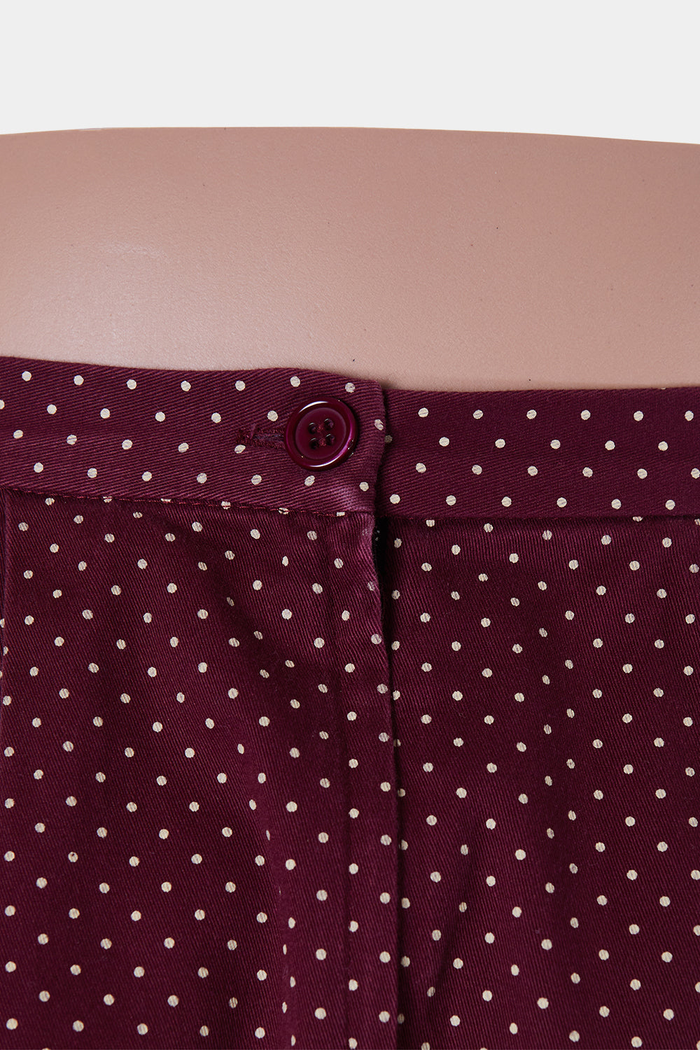 Princess Highway Maroon Polkadot Skater Skirt
