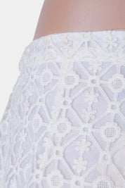 Slide Show White Lace Dress Shorts