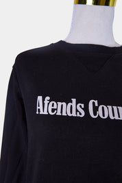 AFENDS Black Logo Print Sweater