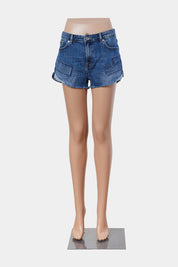 Assorted Brands Blue Stitchinig Detail Denim Shorts