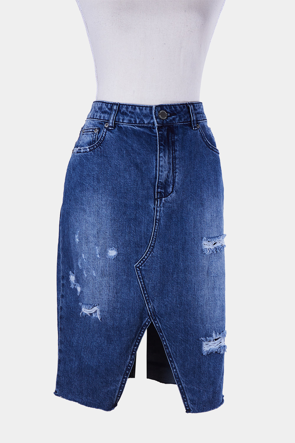 DECJUBA Blue Denim Midi Skirt