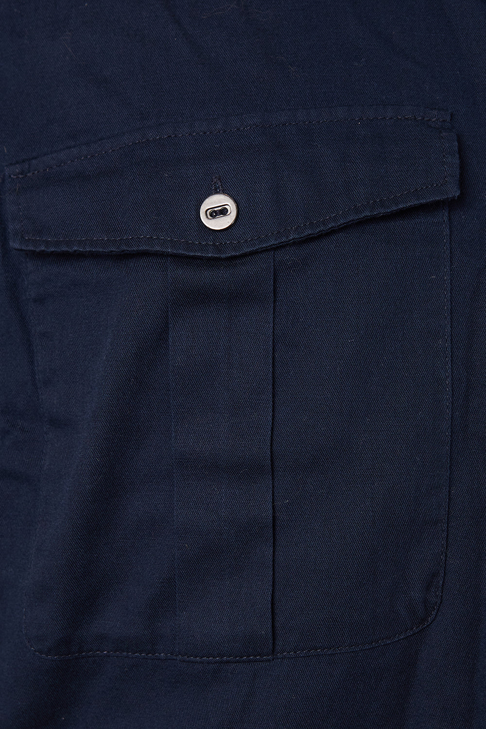 ZARA Navy Slim Fit Button Down Shirt with Pockets
