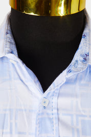 BUGATCHI Blue Button Down Shirt