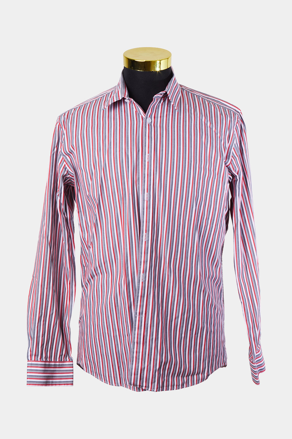 BROOKSFIELD Red,Pink,Grey Stripe Button Down Shirt