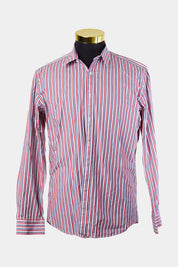 BROOKSFIELD Red,Pink,Grey Stripe Button Down Shirt