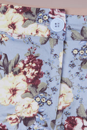 Princess Highway Light Blue Floral High Waisted Shorts