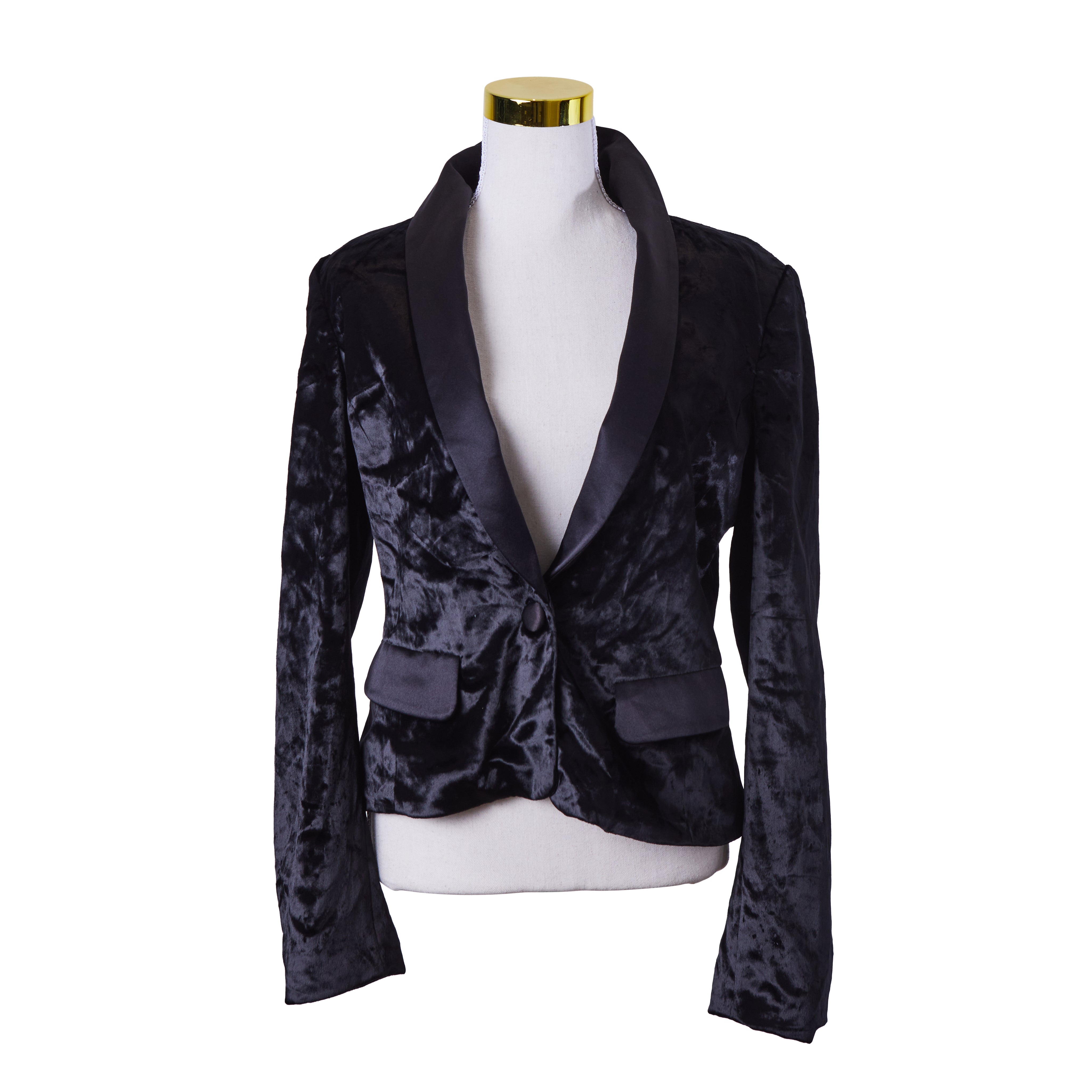 Bettina Liano Black Velvet Blazer