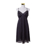 St Michael Black Lace Detail Slip Dress