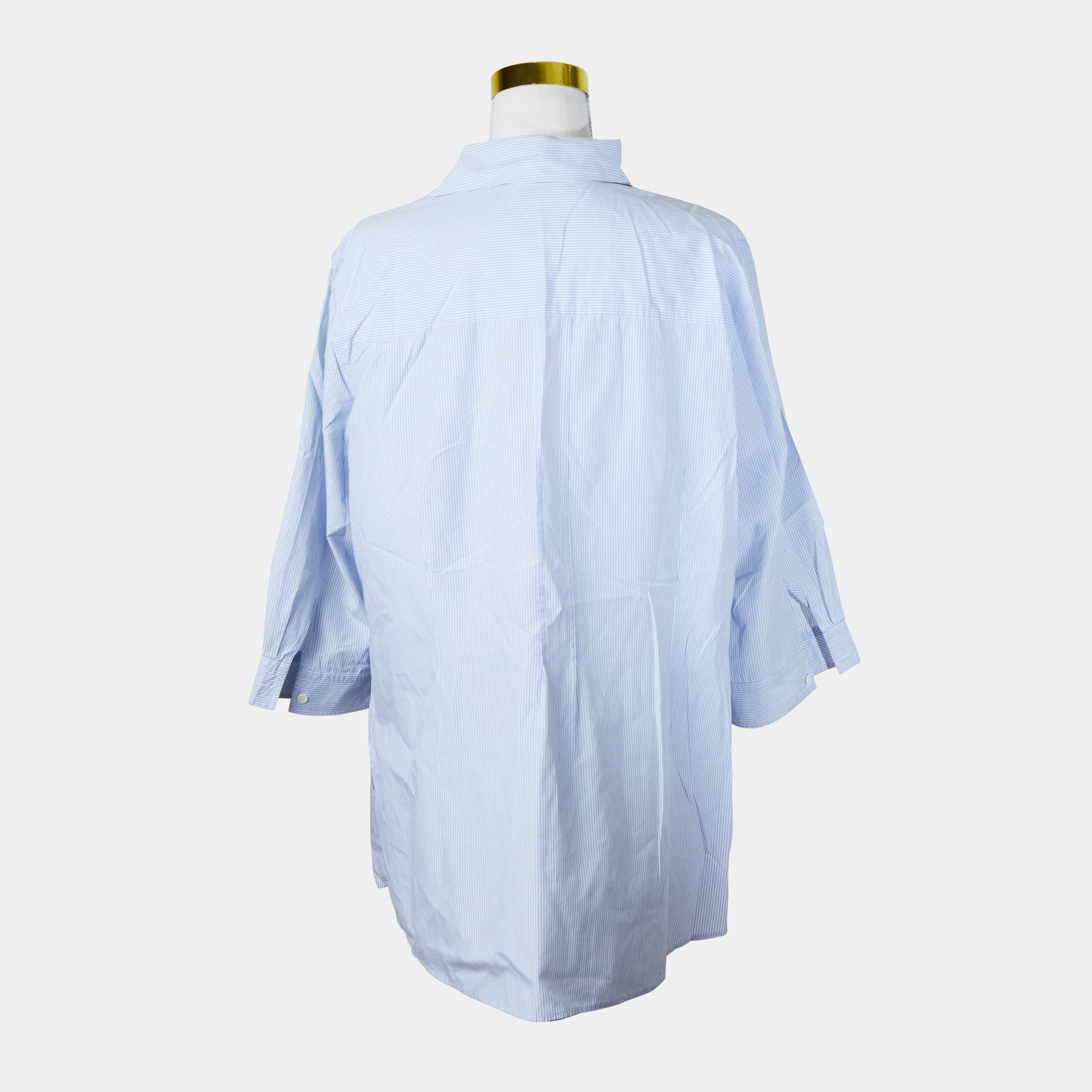 BRAX Blue and White Pinstripe Button Down Shirt