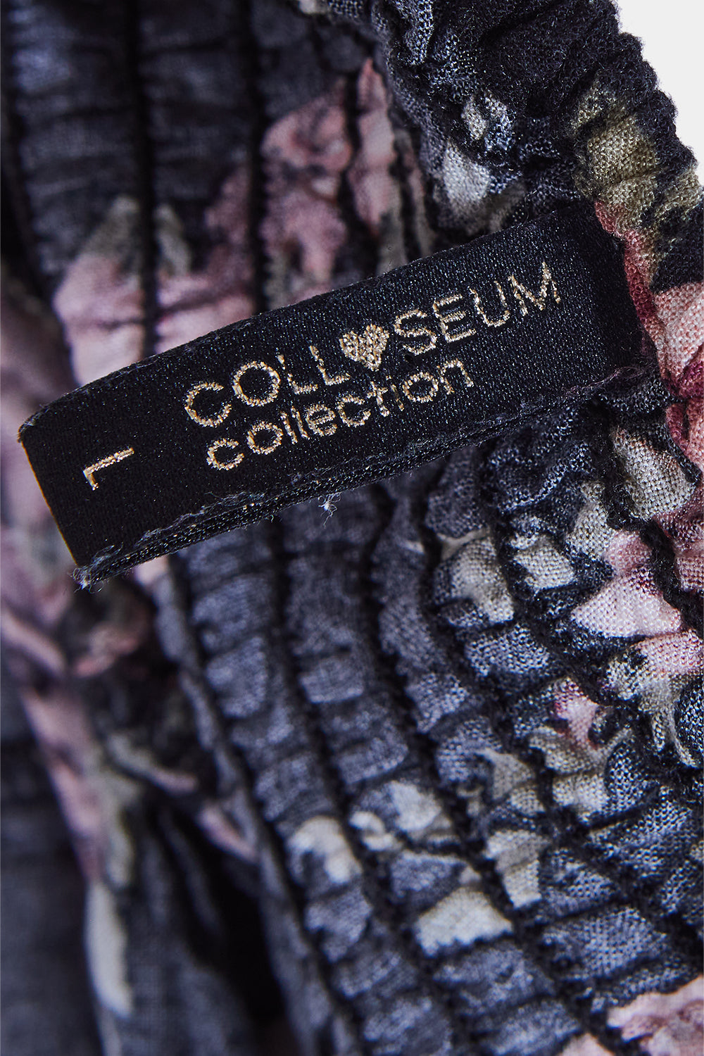Colloseum Collection Black and Pink Floral Sun Dress
