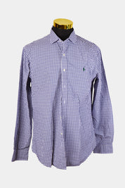 Ralph Lauren Navy White Check Button Down Shirt