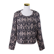 ISHKA Beige and Black Print  Zip Up Light Jacket