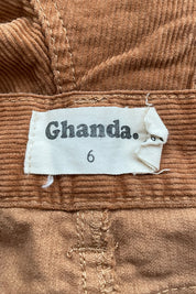 GHANDA Brown Cord Shorts