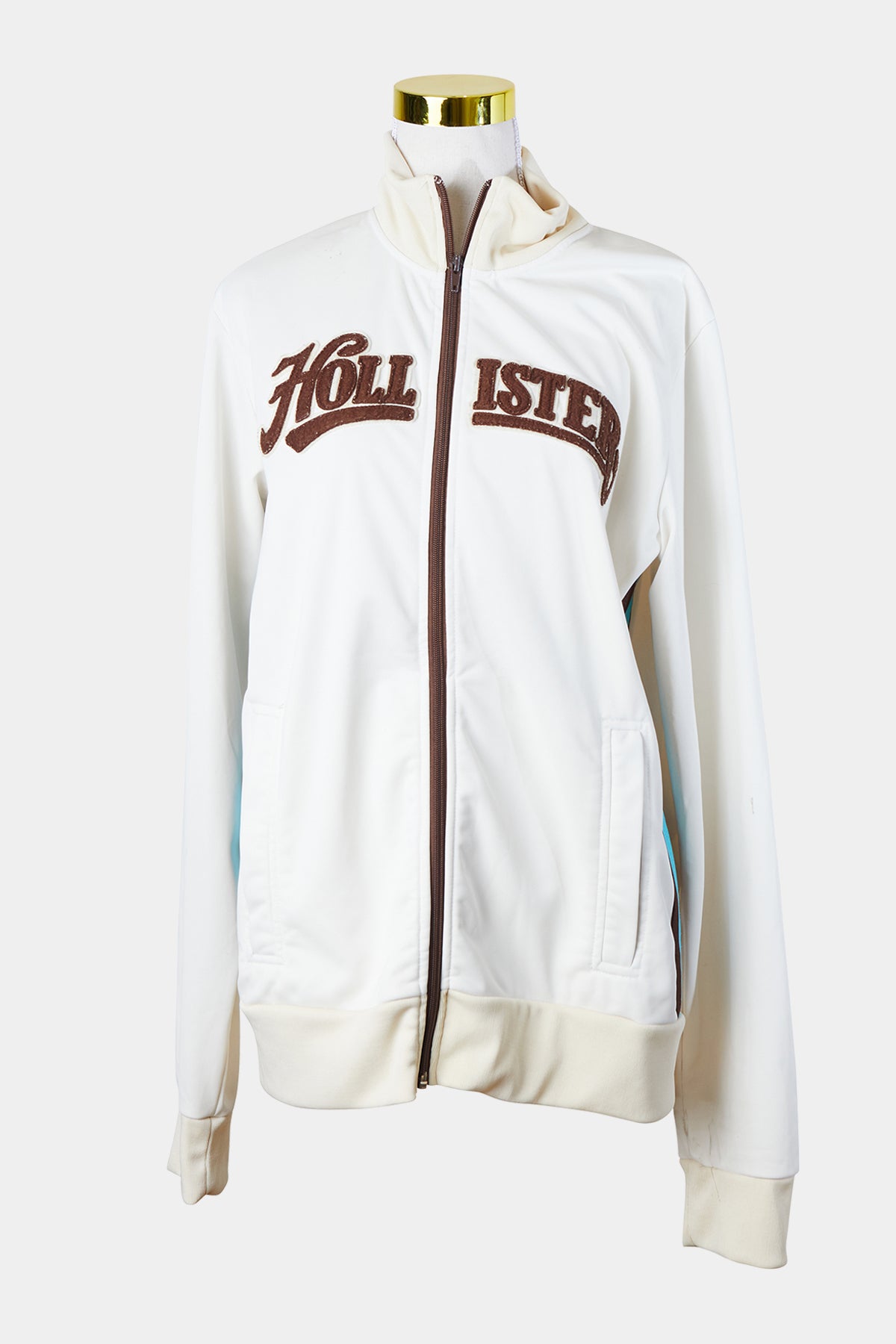 HOLLISTER White, Aqua and Brown Track Jacket
