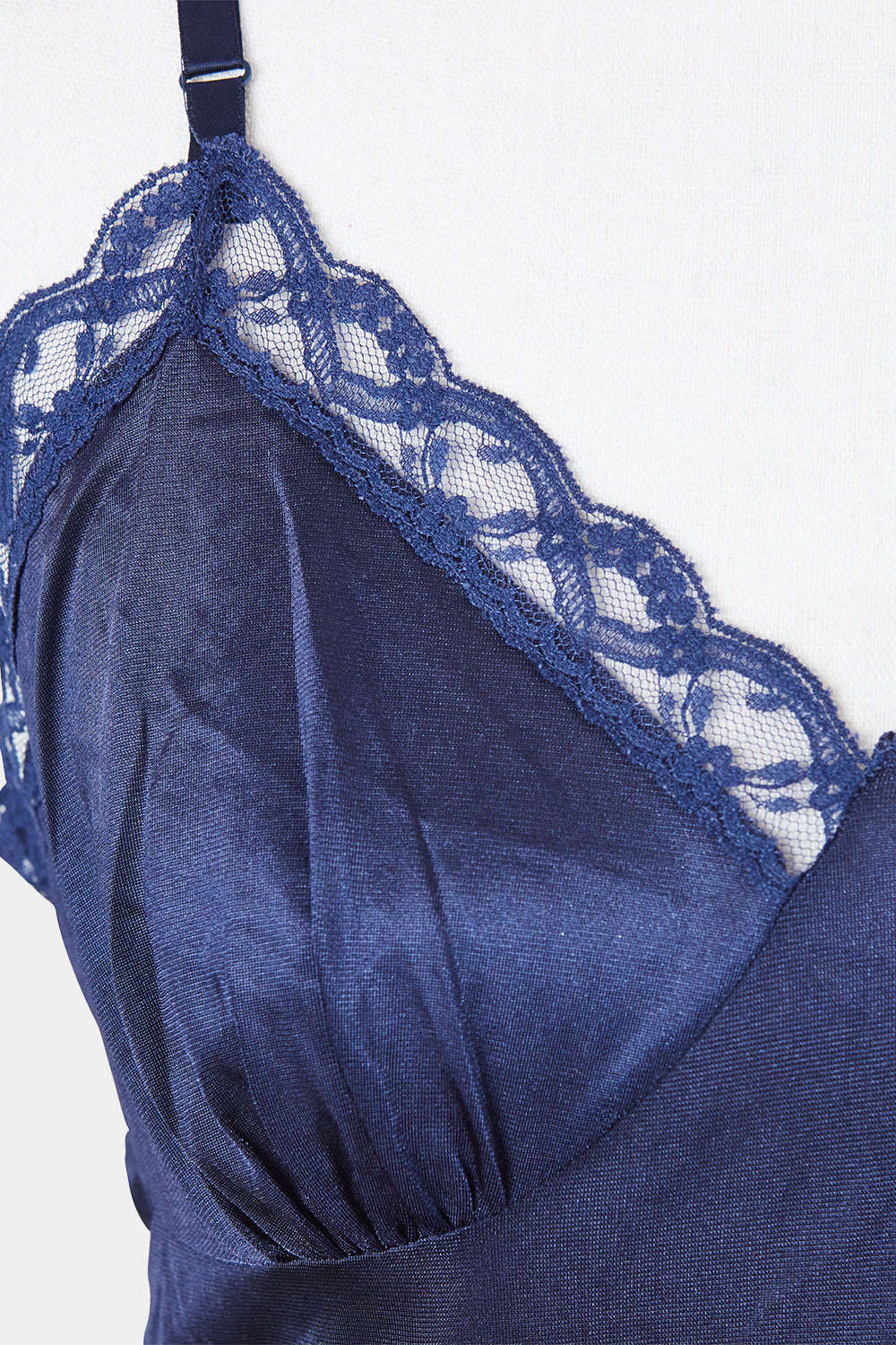 First Love Navy Lace Detail Slip Dress