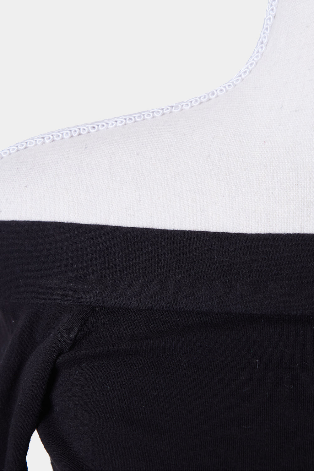 KOOKAI Black Off the Shoulder Long Sleeve Top