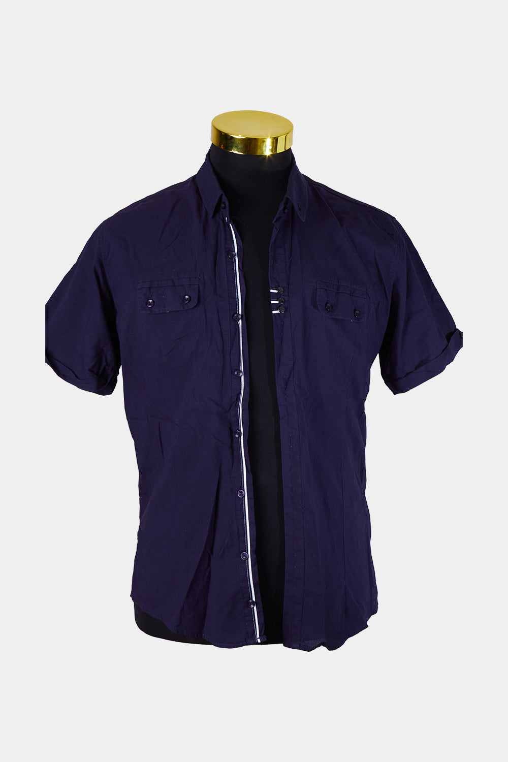 Polim Pier Navy Short Sleeve Button Down Shirt