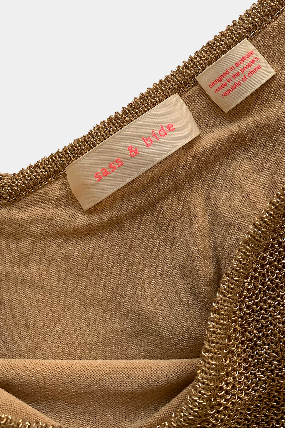 Sass & Bide Gold Dress Circular Clothing Co. Sass & Bide Gold Dress Circular Clothing Co.