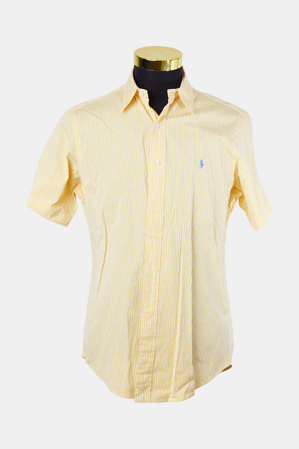 Ralph Lauren Yellow and White Stripe Custom Fiit Button Down Shirt