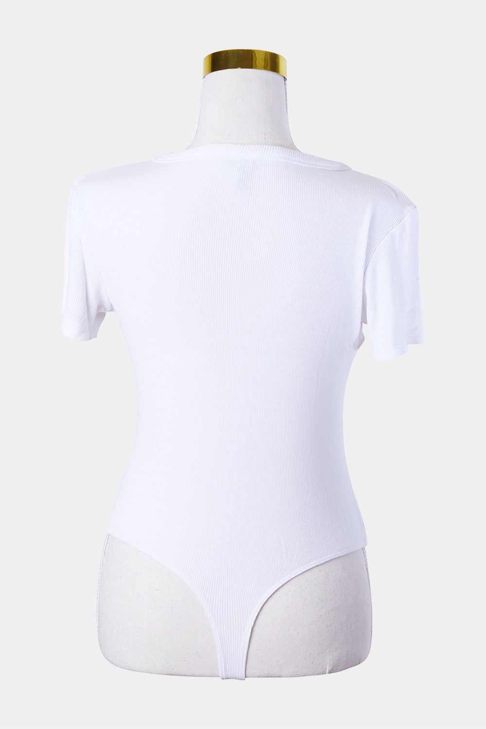 ASOS White ribbed Short Sleeve Bodysuit